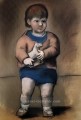 L enfant au jouet cheval Paulo 1923 kubistisch